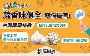 台灣本土大蒜怎麼挑？農委會一張圖告訴你