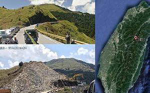 驚！合歡山小山頭遭怪手挖禿一塊  公路總局：已停工