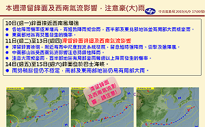 雨從明天開始下到週末！一圖看未來一周天氣變化