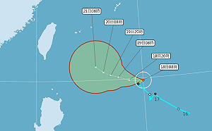 環境不利颱風發展！氣象局預測 ：浣熊3天內減弱為熱帶低壓