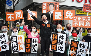 民進黨團站路口相挺！柯建銘：別讓林昶佐孤單