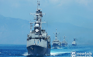 海、空、海巡漢光實兵操演聯合截擊作戰  總統登基隆艦校閱演練實況