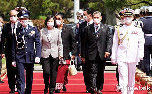 軍禮歡迎吐瓦魯總理來訪 蔡英文：太平洋友邦第一個和台灣建交的國家