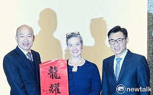 韓國瑜首場外賓處女秀 與AIT孫曉雅會談50分鐘 