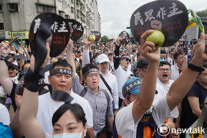 519草根決心遊行約4000人與會 場外驚見「雞排妹」訪問小草