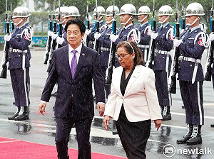 賴清德大雨中主持軍禮 海妮:馬紹爾呼籲讓台灣有意義參與聯合國