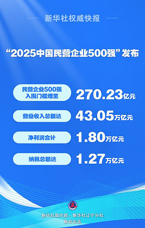 中國公布2025民營企業500強  京東、阿里巴巴、恆力蟬聯前三