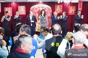 缺大咖！鄭麗文任主席首次新春團拜 前主席僅吳伯雄到場 