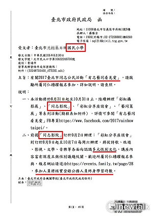 北市府推同婚活動？民政局：是主辦單位之一