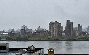 （影）新北大雨、疏洪道水位暴漲 小客車受困警消橡皮艇速救2人1犬平安