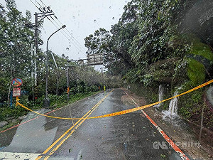 北市風雨不斷 陽明山土石滑落、路樹傾倒