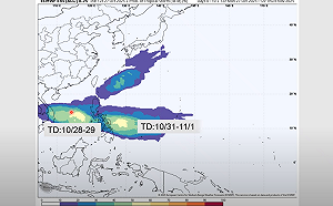 (影)雙颱將生成?南方2熱帶擾動發展中 未來路徑、成颱機率曝光