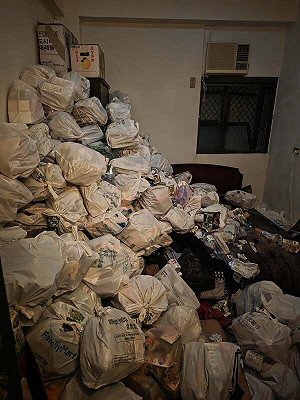 房客套房堆「巨型垃圾山」疑菸蒂引燃衛生紙釀災