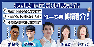 謝龍介與議員參選人合體大型看板上架  宣告台南市長選戰正式開跑