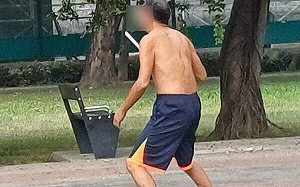 高雄男裸上身打球屢勸不聽！市府出手開罰2千元