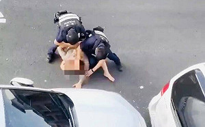 嘉義男失控沿街砸車！怒嗆「林北不爽」 遭快打警力壓制逮捕