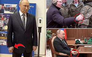 普丁「右手腫脹如屍變」! 穿「高跟鞋」照曝光更漏氣 網驚 : 沙皇縮小、腐爛中? 