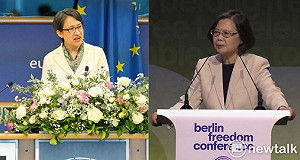 蔡英文與蕭美琴先後訪歐 他讚讓世界看見台灣：用自由力量推倒中共圍牆 