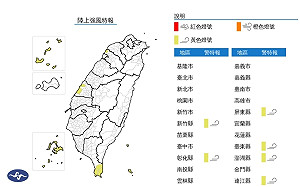 東北季風減弱全台回暖 中南部午後空氣品質亮橘燈