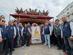 北港媽祖蒞臨台南  永康姑婆廟獻畫恭迎聖駕