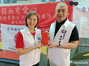 （影）念慈功德會辦捐血推廣孝親 連靜雯代言車馬費2萬元直接回捐