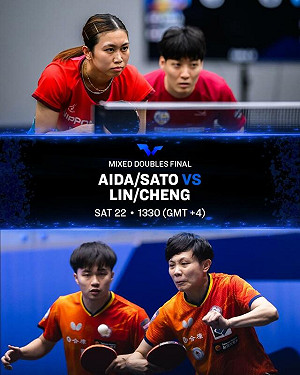 林昀儒鄭怡靜不敵削球組合　WTT球星挑戰賽銀恨
