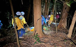 苗栗加里山登山客滑落受傷　21消防接力8小時救援下山