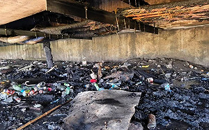 台中西柳橋下今晨火警！消防局半小時內撲滅驚見焦黑男屍