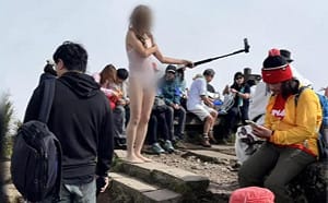 登頂七星山驚見裸男換裝自拍！嚇壞山友還苦勸不聽