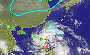 卡努攜雨炸北東  越晚雨勢越強