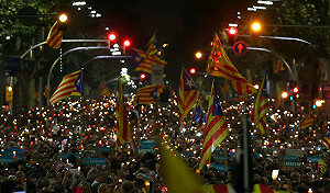 2獨派領袖遭押  加泰隆尼亞20萬人聲援