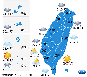 氣象局發布北北基大雨特報  各地氣溫普遍轉涼
