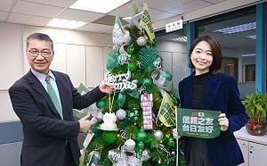 獨家》聖誕節也要挺日本！民進黨佈置「台日友好」聖誕樹 「綠色會贏」意義曝光