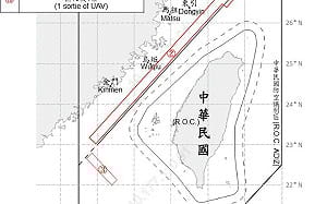 7共機.7共艦擾台 5架次闖越中線侵擾北部及西南空域
