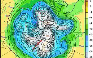 聖誕假期冷颼颼！鄭明典1圖示警：北極冷空氣將直衝台灣