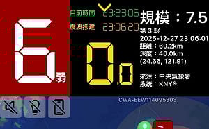 快訊》深夜強震全台狂搖！東部海域規模7.0　地震APP狂示警「六級」嚇壞網友