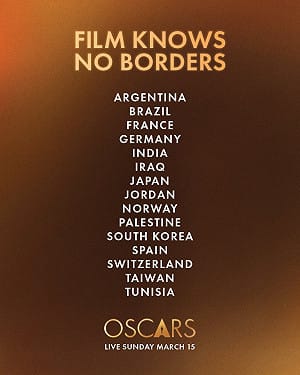 奧斯卡點名國際影片15強　Taiwan登上圖卡與各國並列