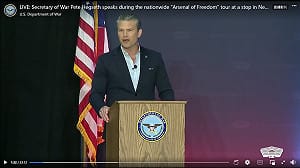 赫格塞斯：美國重建絕對軍事優勢 中俄不敢測試