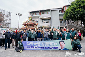 競選車隊掃街南科區   林俊憲：從南科帶動台南進步