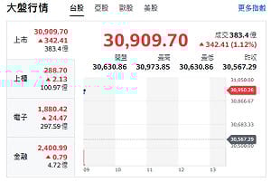 台股開盤》國安基金退場免驚！台積領軍、F4齊漲、台股攻31000