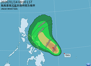 睽違7年再現1月颱！2026首颱「洛鞍」最快明晨生成