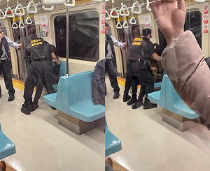 (影)北捷驚魂！女子車廂內吼叫「點火烤食物」  捷運公司急報警
