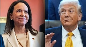 拿諾貝爾獎換「好人卡」? 她送川普和平獎牌 網笑 : 背面名字仍是馬查多