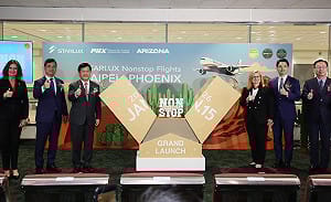 星宇台北鳳凰城首航啟航   林佳龍：促進台美攜手打造「聯合艦隊」 