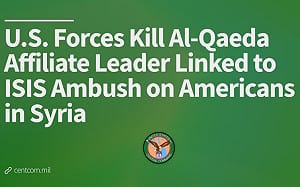 美軍精準空襲敘利亞西北部　擊斃涉殺3美國人的蓋達組織高層