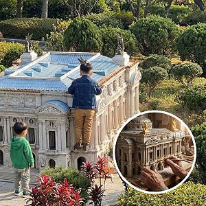 小人國免費入園湧人潮爆亂象！家長放任孩童踩踏模型  官方說話了