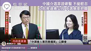 （影）立院審查中選會人事案  吳思瑤給游盈隆打「70分」