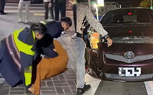 台中出家人撞車抗拒酒測！員警「大外割」壓制  引網熱議