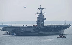 美軍新一代超級航艦「甘迺迪號」建造海試完成  明年3月交艦露曙光