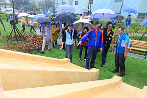 樹林鹿角溪公園落成啟用  朱立倫：把土地還給市民